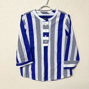 NWT J. Crew Women's Chic Button Front Cotton Poplin Popover Tunic Blouse Size XS